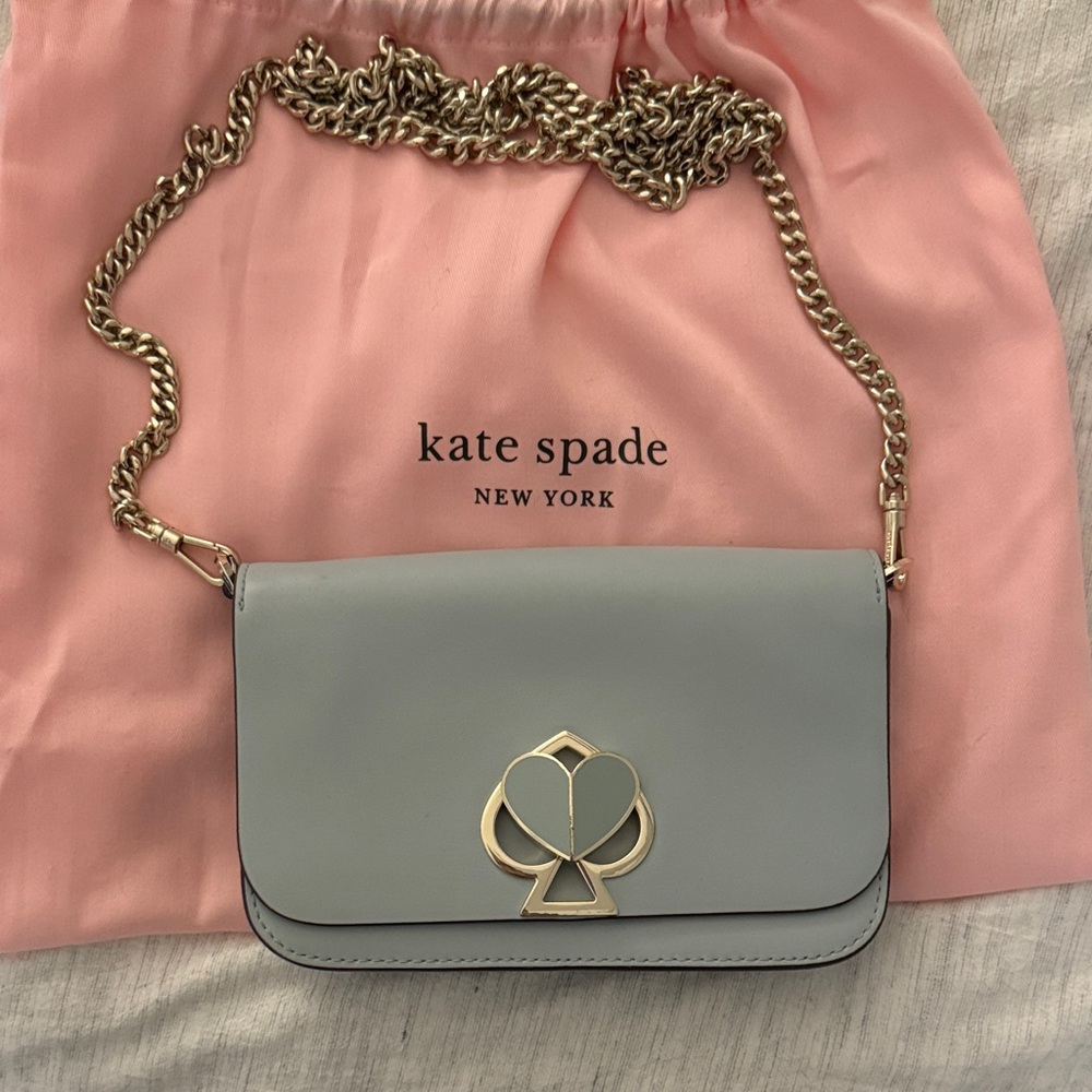 Kate Spade Light Blue Twist lock Crossbody Bag
